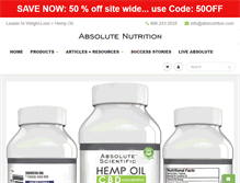 Tablet Screenshot of absnutrition.com